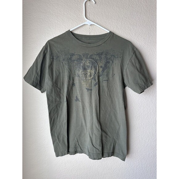 Vintage Y2K Stranded Men's Medium T-Shirt Doves Birds Design Affliction Style G - Picture 1 of 5
